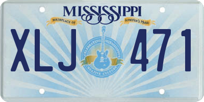 MS license plate XLJ471