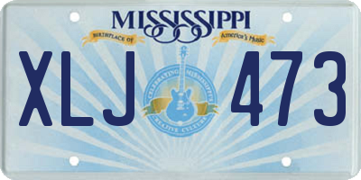 MS license plate XLJ473