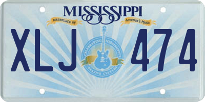 MS license plate XLJ474