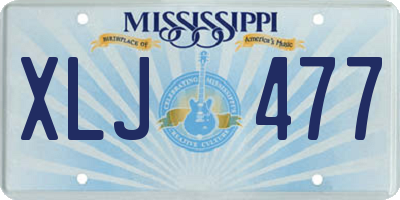 MS license plate XLJ477