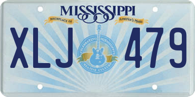 MS license plate XLJ479