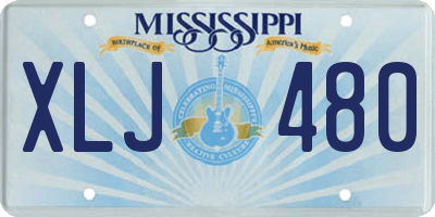 MS license plate XLJ480