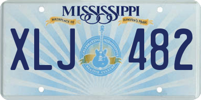 MS license plate XLJ482
