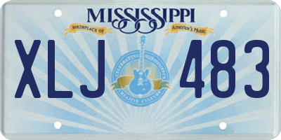 MS license plate XLJ483