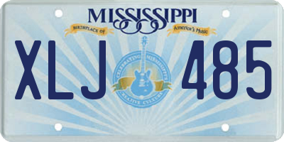 MS license plate XLJ485