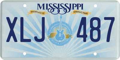 MS license plate XLJ487