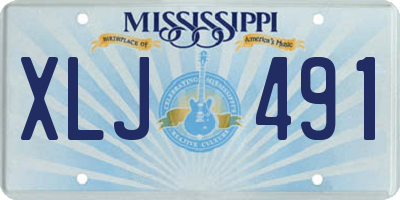 MS license plate XLJ491