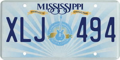 MS license plate XLJ494