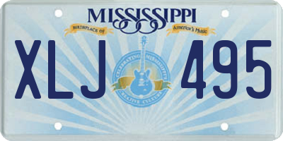 MS license plate XLJ495
