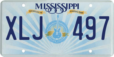 MS license plate XLJ497