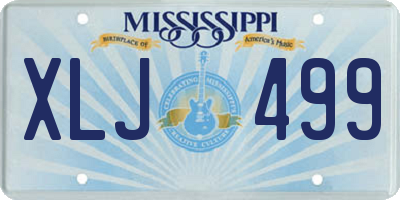 MS license plate XLJ499
