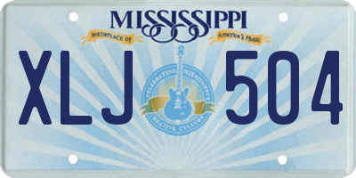 MS license plate XLJ504