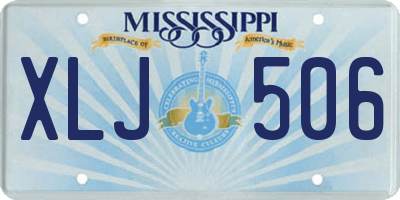 MS license plate XLJ506