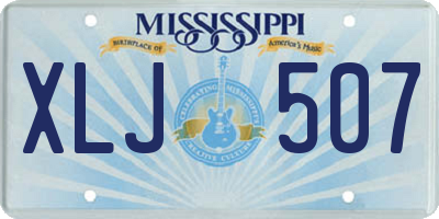 MS license plate XLJ507