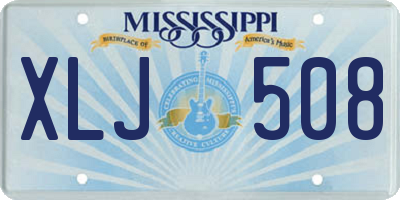 MS license plate XLJ508
