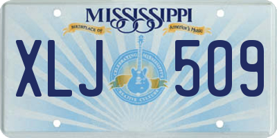 MS license plate XLJ509