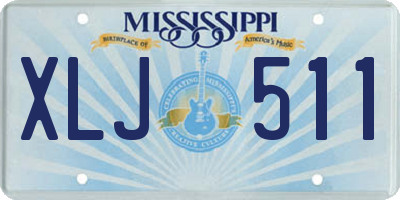 MS license plate XLJ511