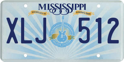 MS license plate XLJ512