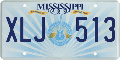 MS license plate XLJ513