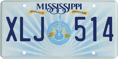 MS license plate XLJ514
