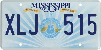 MS license plate XLJ515