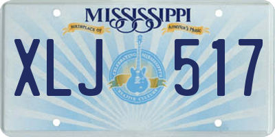 MS license plate XLJ517