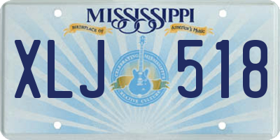 MS license plate XLJ518