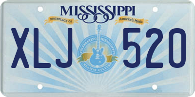 MS license plate XLJ520