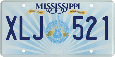 MS license plate XLJ521