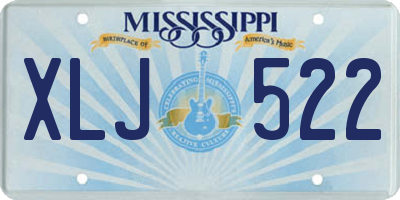 MS license plate XLJ522