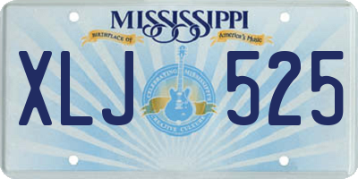 MS license plate XLJ525