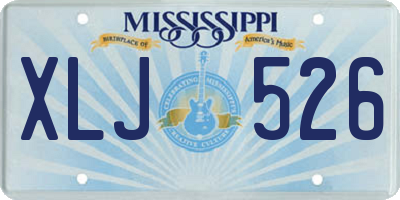 MS license plate XLJ526