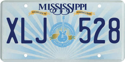 MS license plate XLJ528
