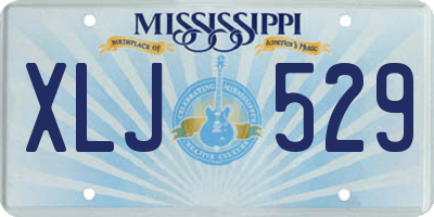 MS license plate XLJ529