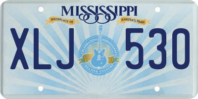 MS license plate XLJ530