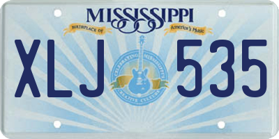 MS license plate XLJ535
