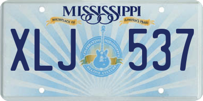 MS license plate XLJ537