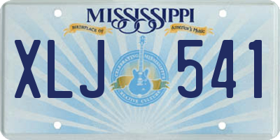 MS license plate XLJ541
