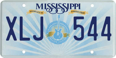 MS license plate XLJ544