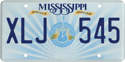 MS license plate XLJ545