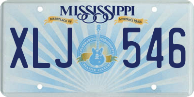 MS license plate XLJ546