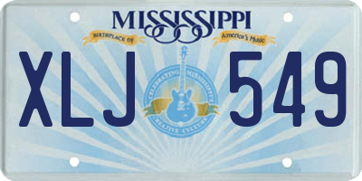 MS license plate XLJ549