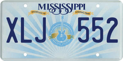 MS license plate XLJ552