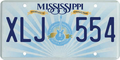 MS license plate XLJ554