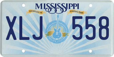 MS license plate XLJ558