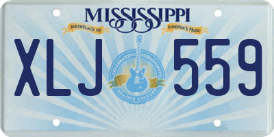 MS license plate XLJ559