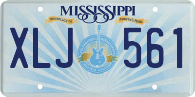 MS license plate XLJ561