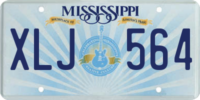 MS license plate XLJ564