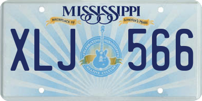 MS license plate XLJ566