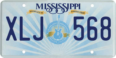 MS license plate XLJ568